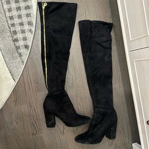 Knee high boot heels
